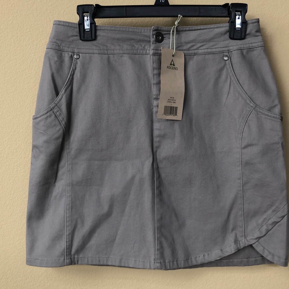 NWT Steel gray mini skirt